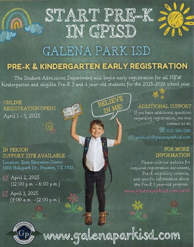  PreK Kinder Early Registration